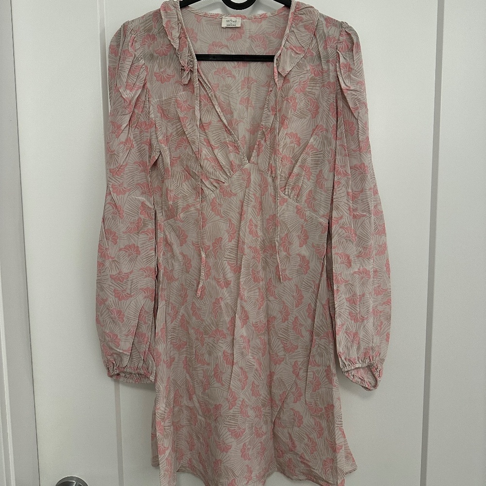 Rare Wilfred 100% Silk Babydoll Mini Dress, 0/2